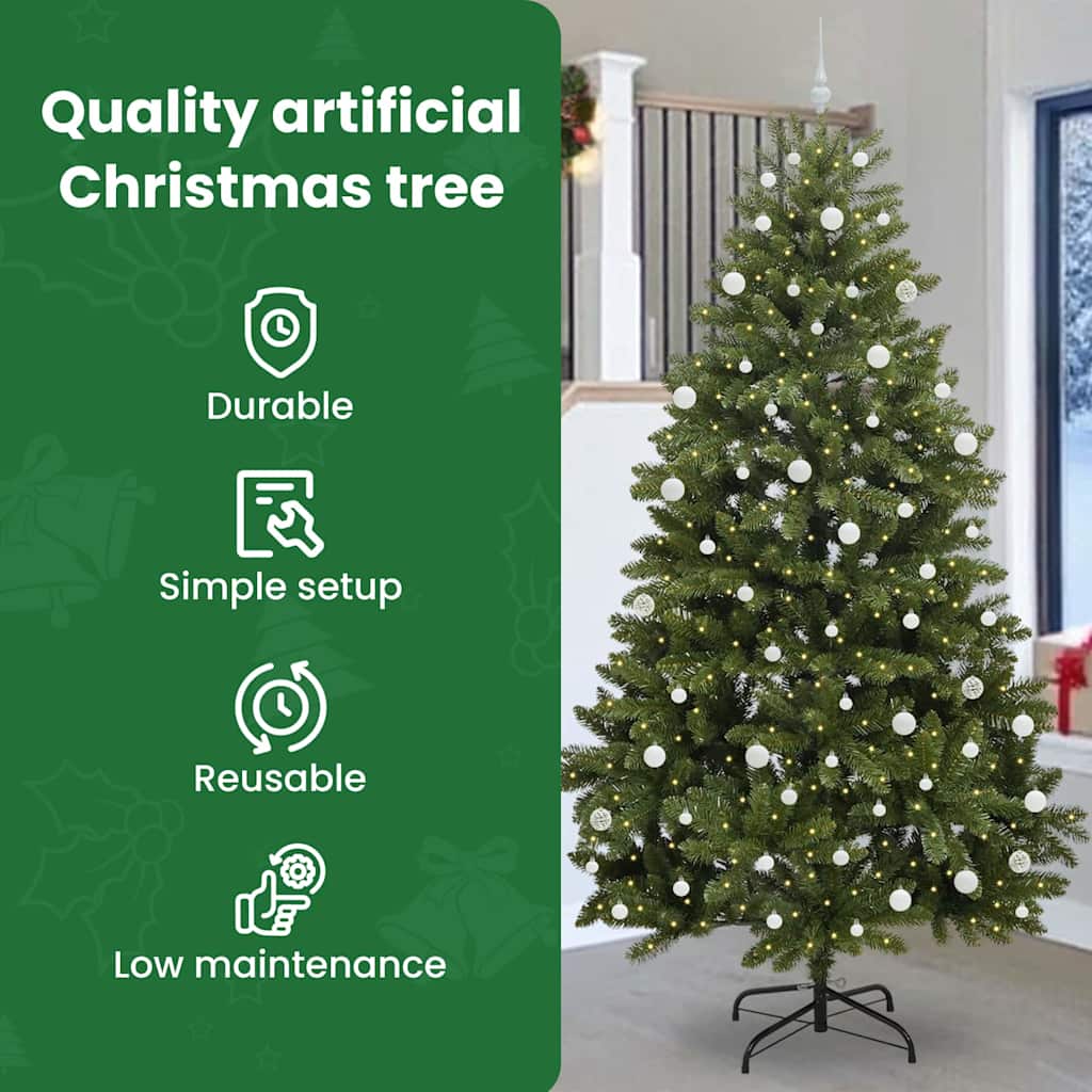 Dirbtinė Kalėdų eglutė su 300 LED Žalia 270 cm PVC ir metalas