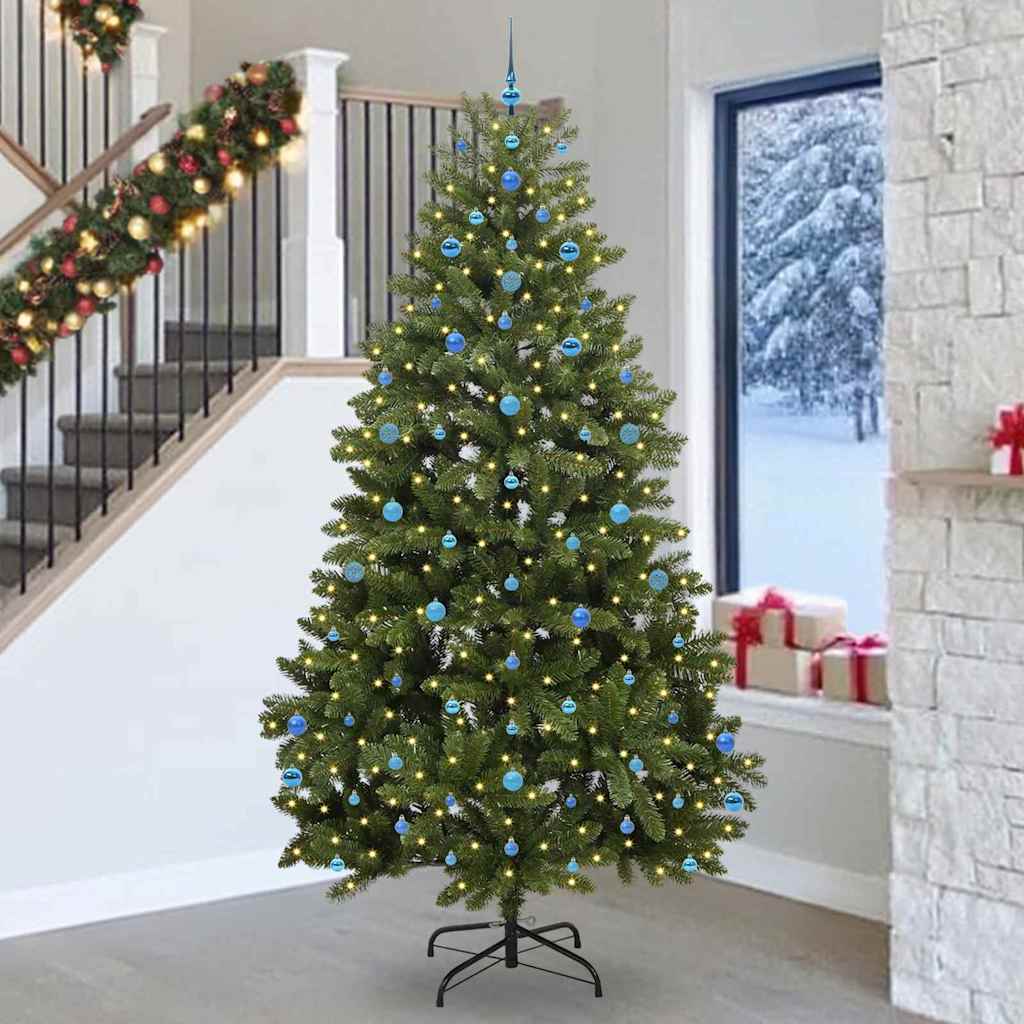 Dirbtinė Kalėdų eglutė su 300 LED Žalia 270 cm PVC ir metalas