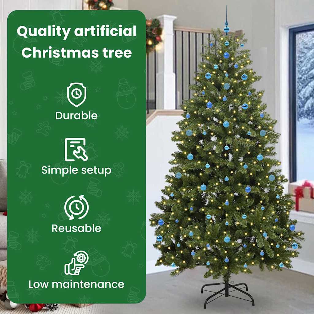 Dirbtinė Kalėdų eglutė su 300 LED Žalia 270 cm PVC ir metalas