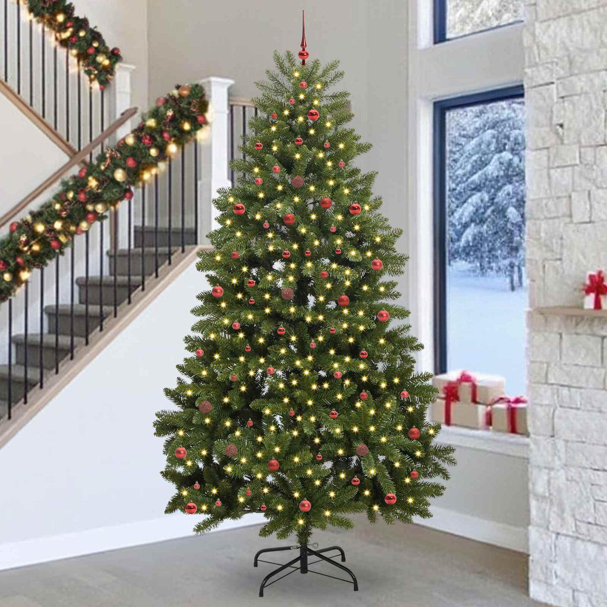Dirbtinė Kalėdų eglutė 300 cm 300 LED Šilta balta Žalia