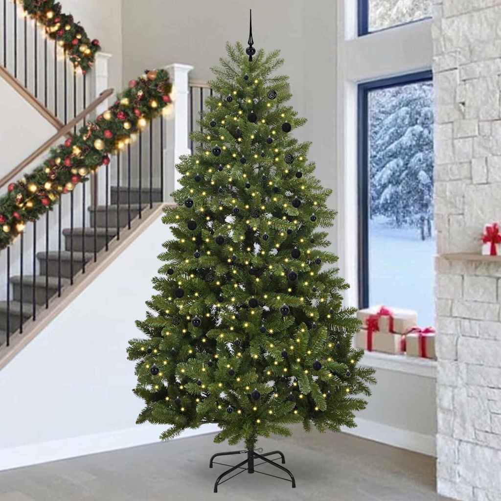 Dirbtinė Kalėdų eglutė su 300 LED Žalia 300 cm PVC ir metalas
