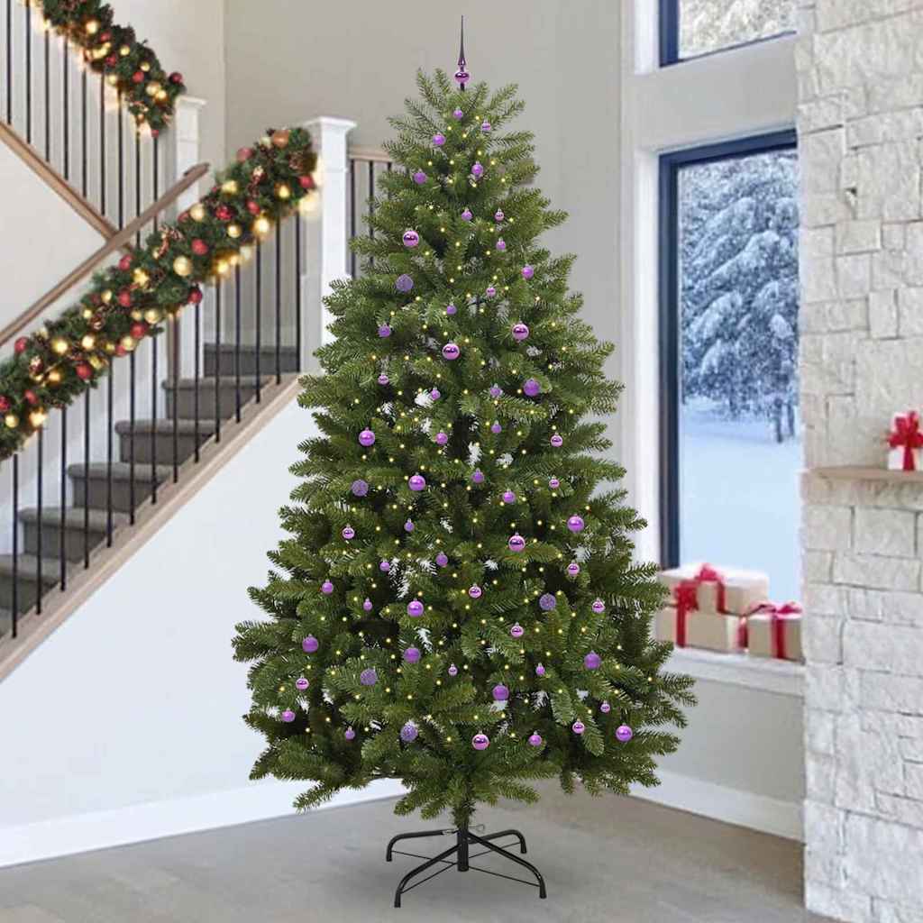 Dirbtinė Kalėdų eglutė su 300 LED Žalia 300 cm PVC ir metalas
