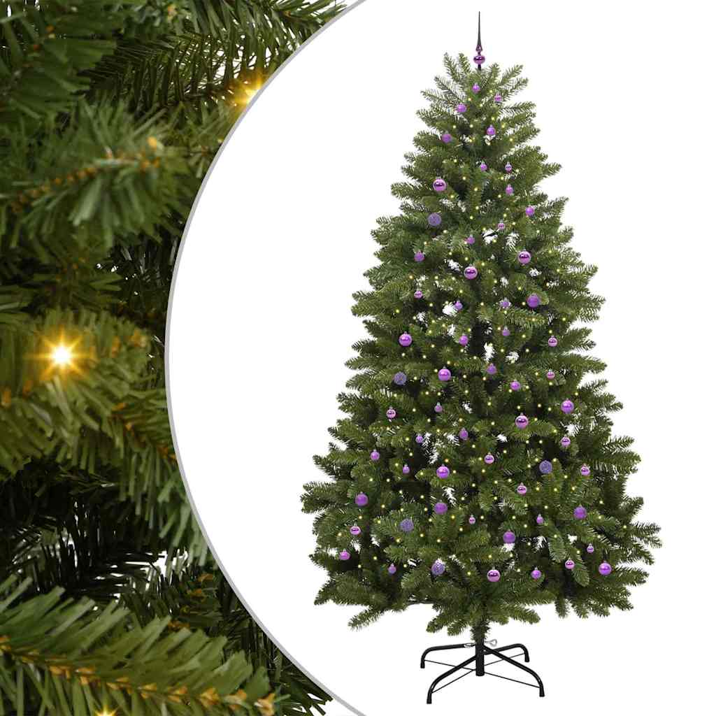 Dirbtinė Kalėdų eglutė su 300 LED Žalia 300 cm PVC ir metalas