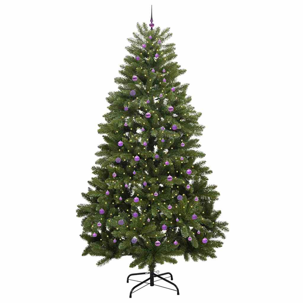 Dirbtinė Kalėdų eglutė su 300 LED Žalia 300 cm PVC ir metalas