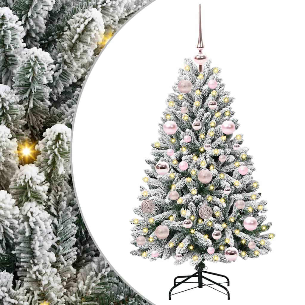 Mākslīgā Ziemassvētku eglīte STAR CROWN, Zaļa un balta, 120 cm, metāls