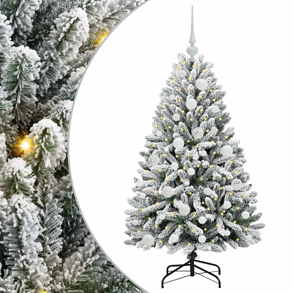 Mākslīgā Ziemassvētku eglīte STAR CROWN, Zaļa un balta 120 cm, metāls