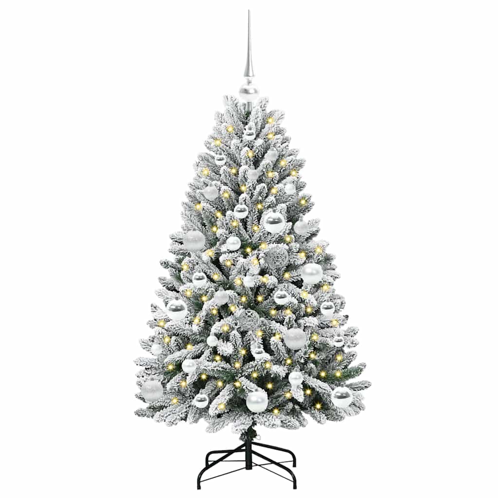 Dirbtinė Kalėdų eglutė Žalia ir balta 120 cm PVC ir metalas