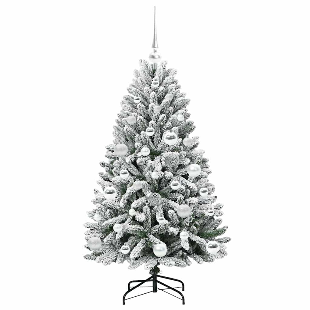 Dirbtinė Kalėdų eglutė Žalia ir balta 120 cm PVC ir metalas