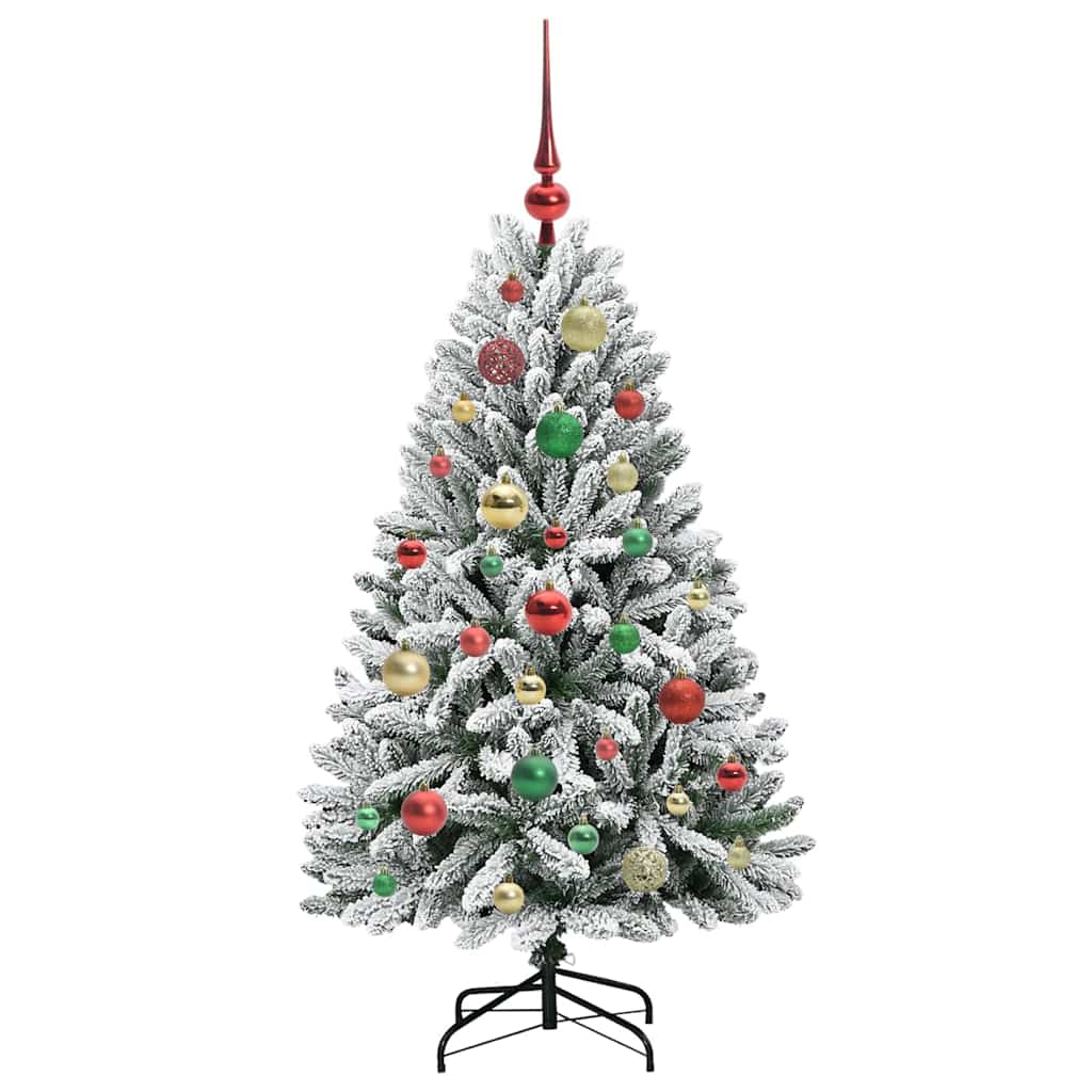 Dirbtinė Kalėdų eglutė Žalia ir balta 120 cm PVC ir metalas