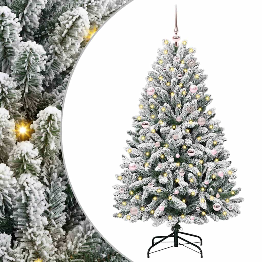 Artificial Christmas Tree STAR CROWN, Green and White 150 cm., metal