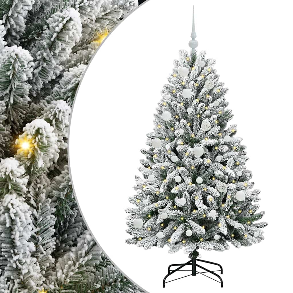 Artificial Christmas Tree STAR CROWN, Green and White 150 cm., metal
