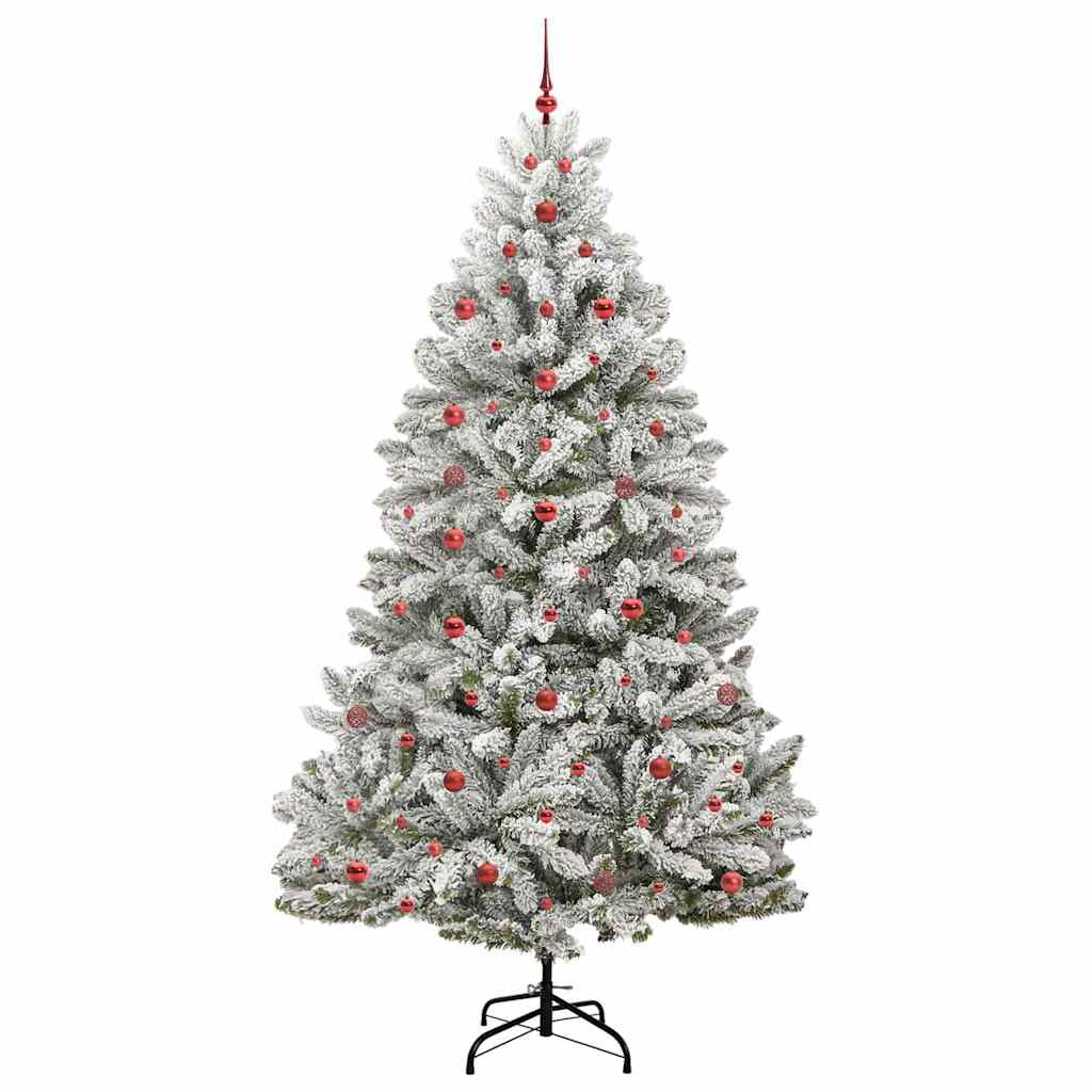 Dirbtinė Kalėdų eglutė Žalia ir balta 240 cm PVC ir metalas