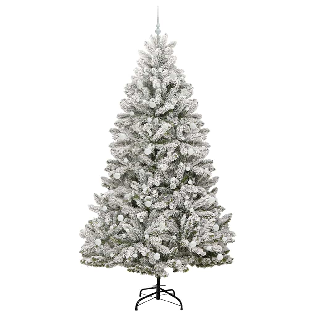 Dirbtinė Kalėdų eglutė Žalia ir balta 240 cm PVC ir metalas