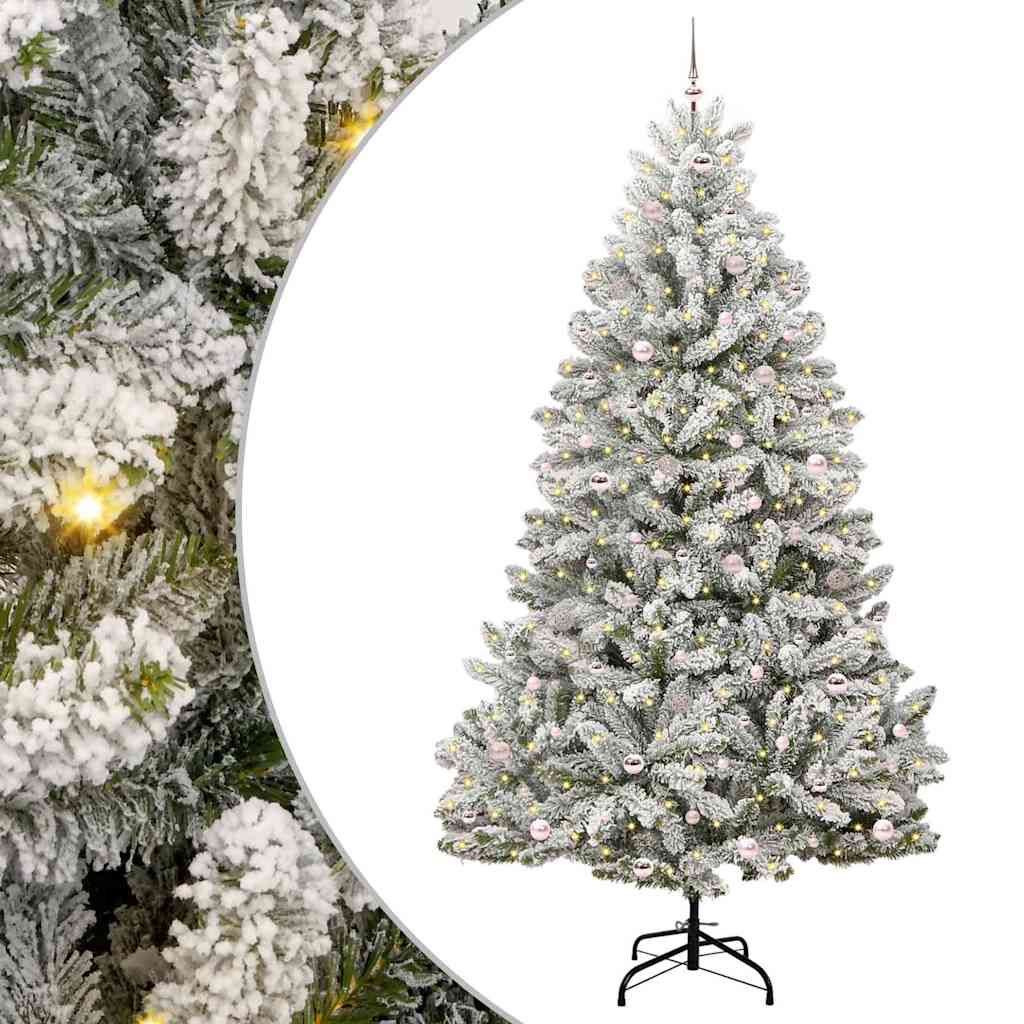 Dirbtinė Kalėdų eglutė POLAR AURORA, Žalia ir balta 270 cm . , metalas