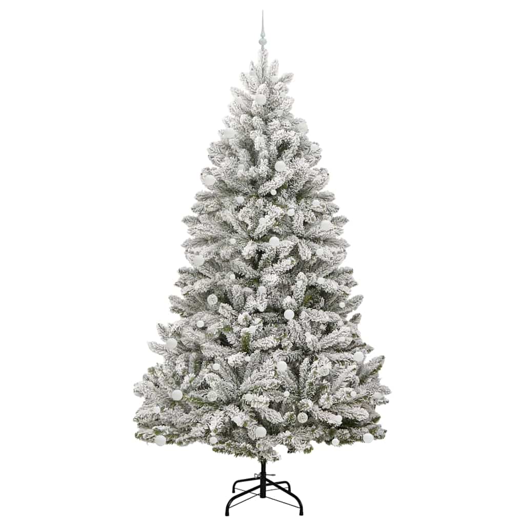 Dirbtinė Kalėdų eglutė Žalia ir balta 270 cm PVC ir metalas