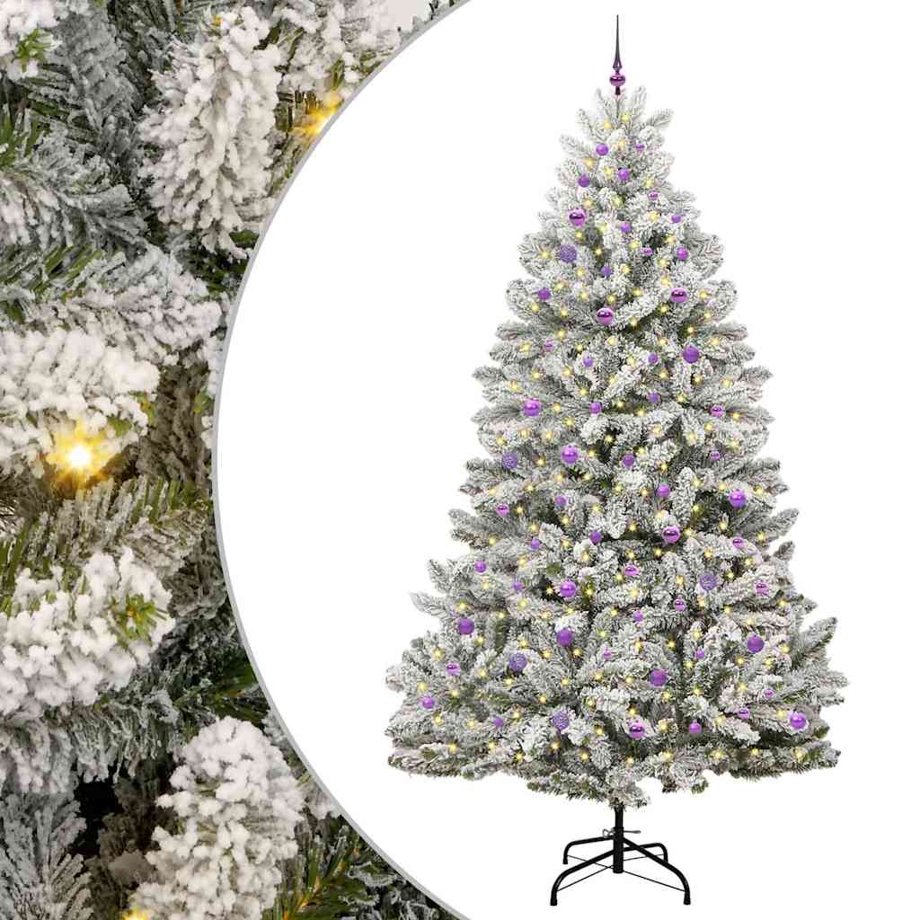 Dirbtinė Kalėdų eglutė POLAR AURORA, Žalia ir balta 270 cm . , metalas