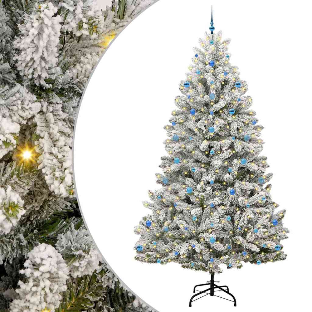 Artificial Christmas tree POLAR AURORA, Green and white 270 cm ., metal