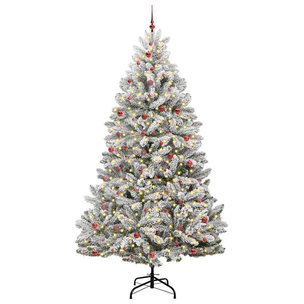Dirbtinė Kalėdų eglutė Žalia ir balta 300 cm PVC ir metalas