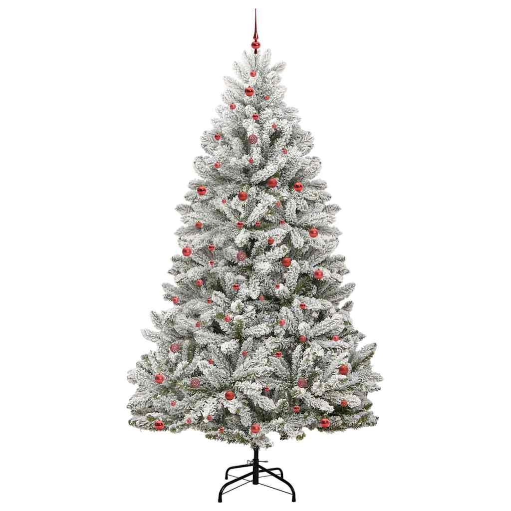 Dirbtinė Kalėdų eglutė Žalia ir balta 300 cm PVC ir metalas