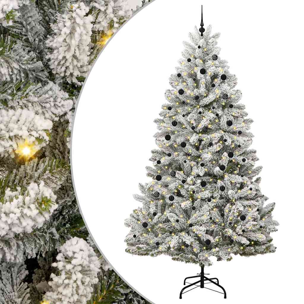 Dirbtinė Kalėdų eglutė Žalia ir balta 300 cm PVC ir metalas