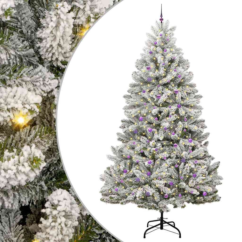 Dirbtinė Kalėdų eglutė Žalia ir balta 300 cm PVC ir metalas