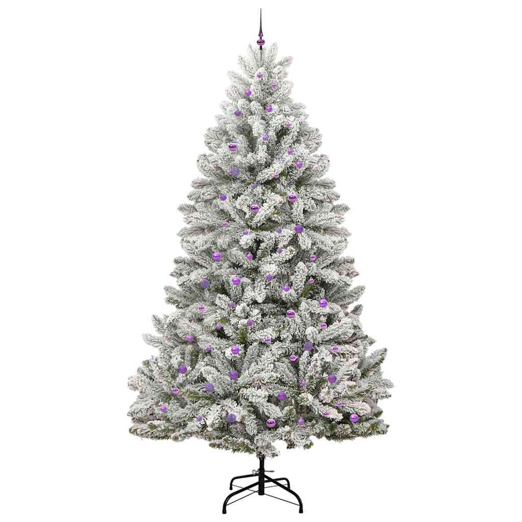 Dirbtinė Kalėdų eglutė Žalia ir balta 300 cm PVC ir metalas