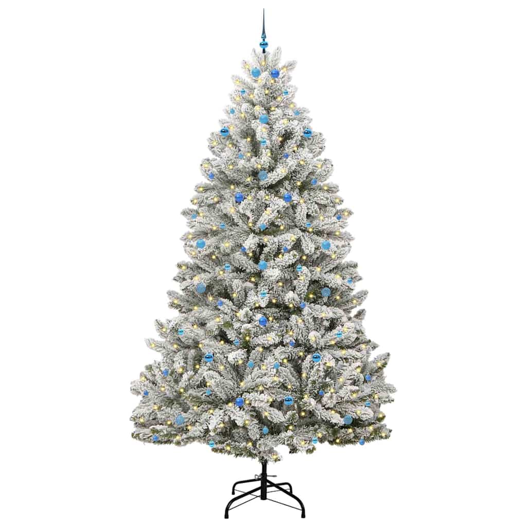 Dirbtinė Kalėdų eglutė Žalia ir balta 300 cm PVC ir metalas