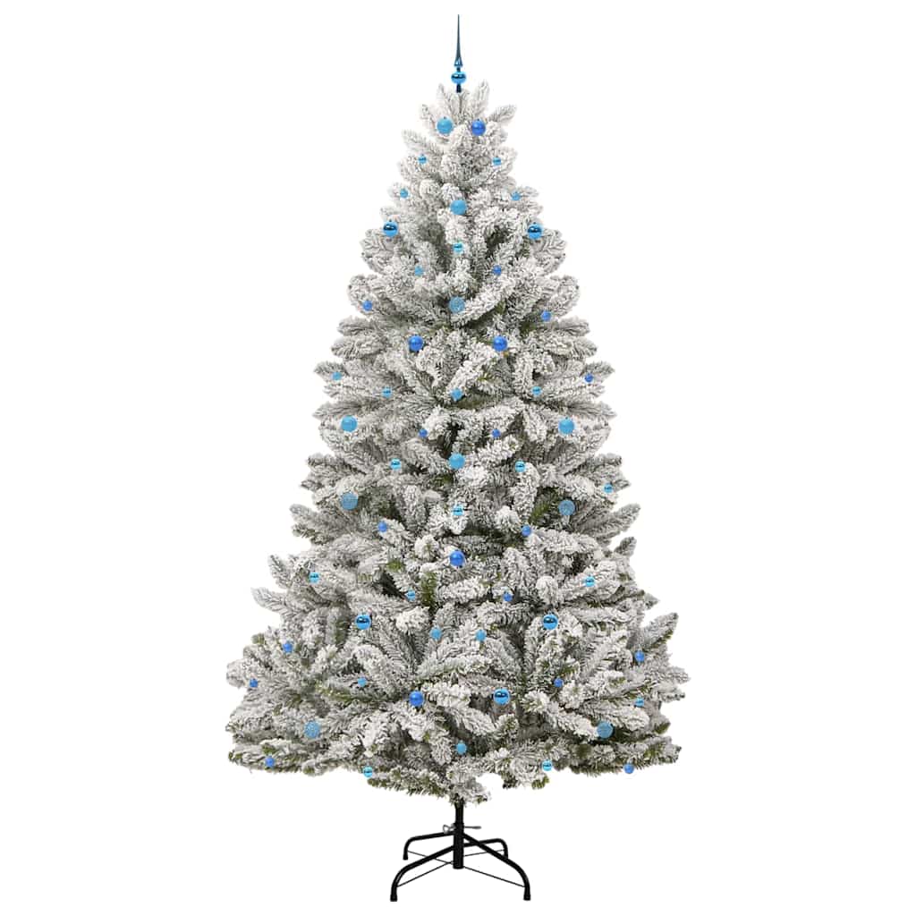 Dirbtinė Kalėdų eglutė Žalia ir balta 300 cm PVC ir metalas