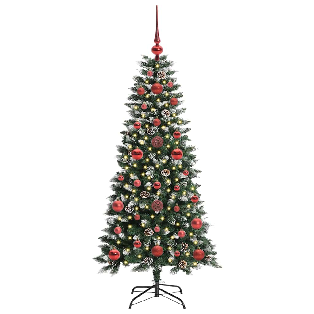 Mākslīgā Ziemassvētku eglīte zaļa 120 cm PVC, plastmasa un tērauds