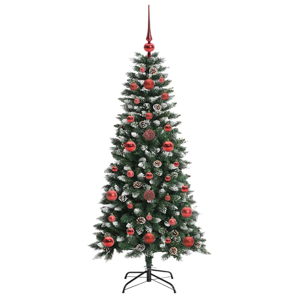 Mākslīgā Ziemassvētku eglīte zaļa 120 cm PVC, plastmasa un tērauds