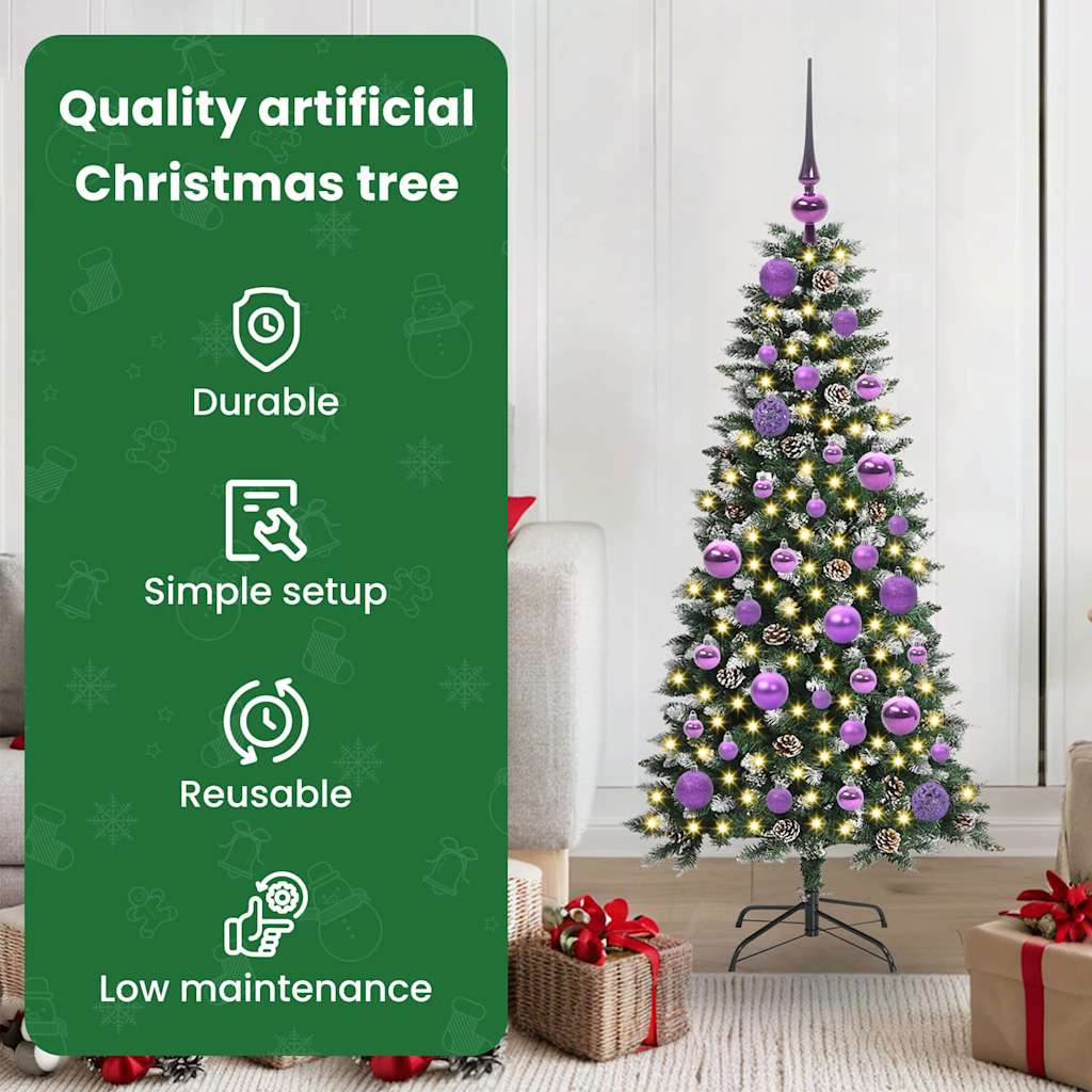 Mākslīgā Ziemassvētku eglīte zaļa 120 cm PVC, plastmasa un tērauds