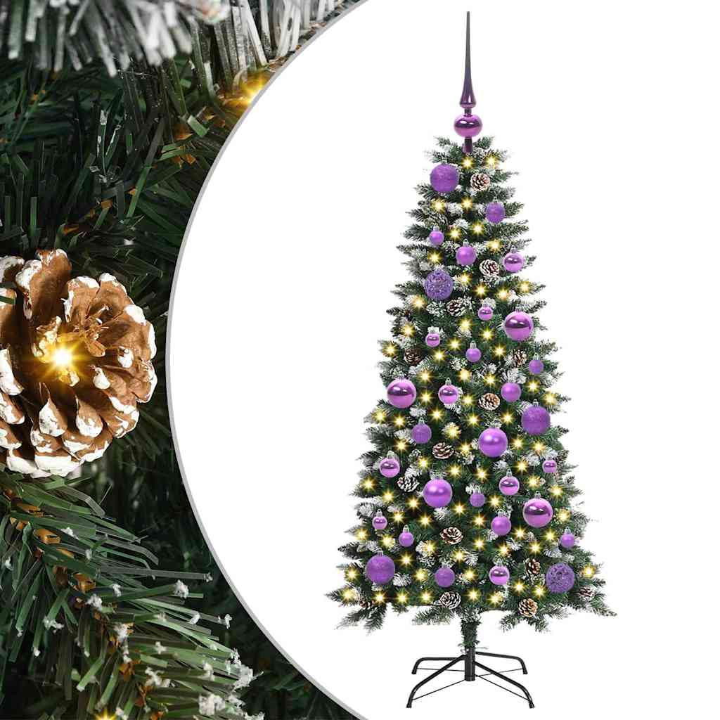Mākslīgā Ziemassvētku eglīte zaļa 120 cm PVC, plastmasa un tērauds