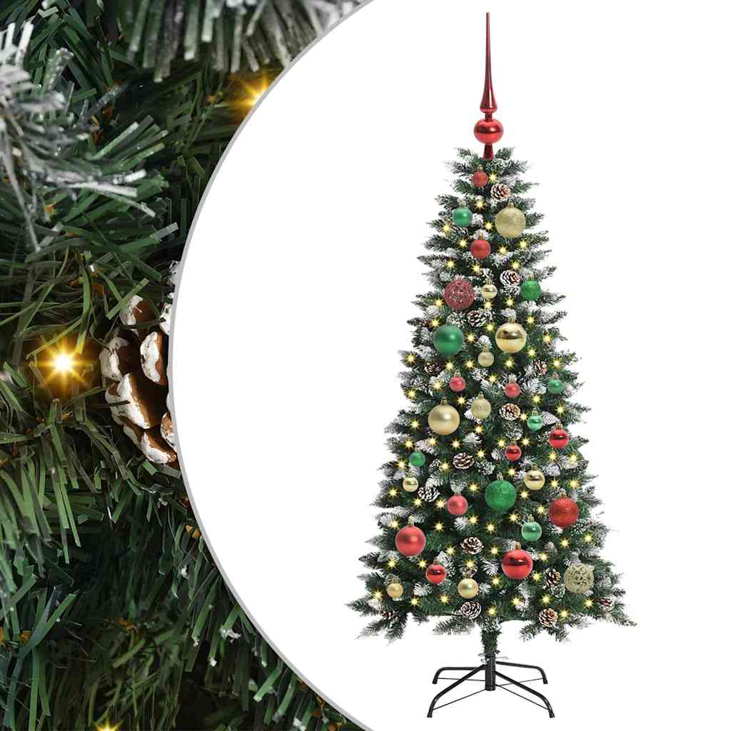 Mākslīgā Ziemassvētku eglīte zaļa 120 cm PVC, plastmasa un tērauds
