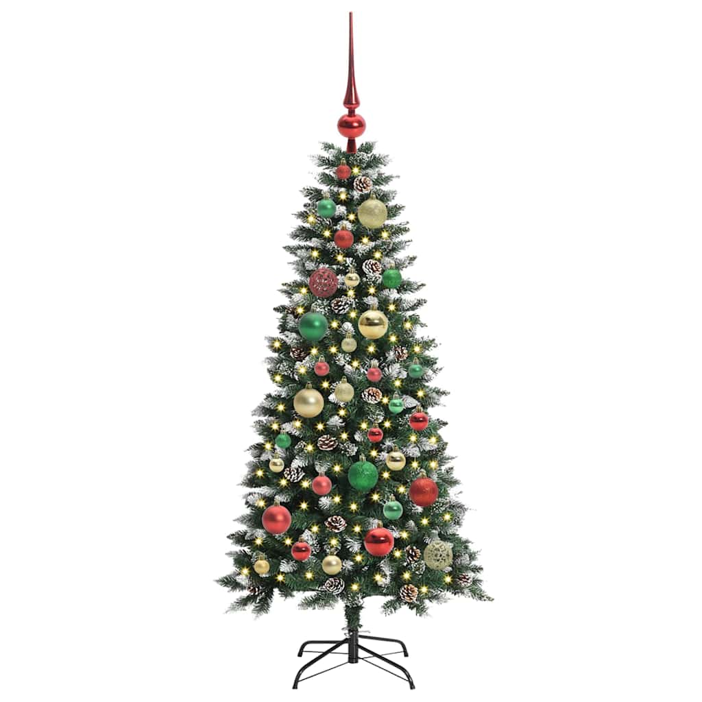 Mākslīgā Ziemassvētku eglīte zaļa 120 cm PVC, plastmasa un tērauds