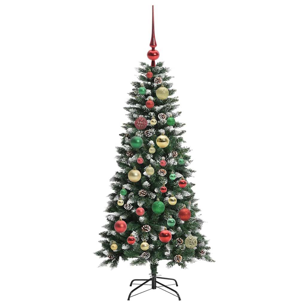 Mākslīgā Ziemassvētku eglīte zaļa 120 cm PVC, plastmasa un tērauds