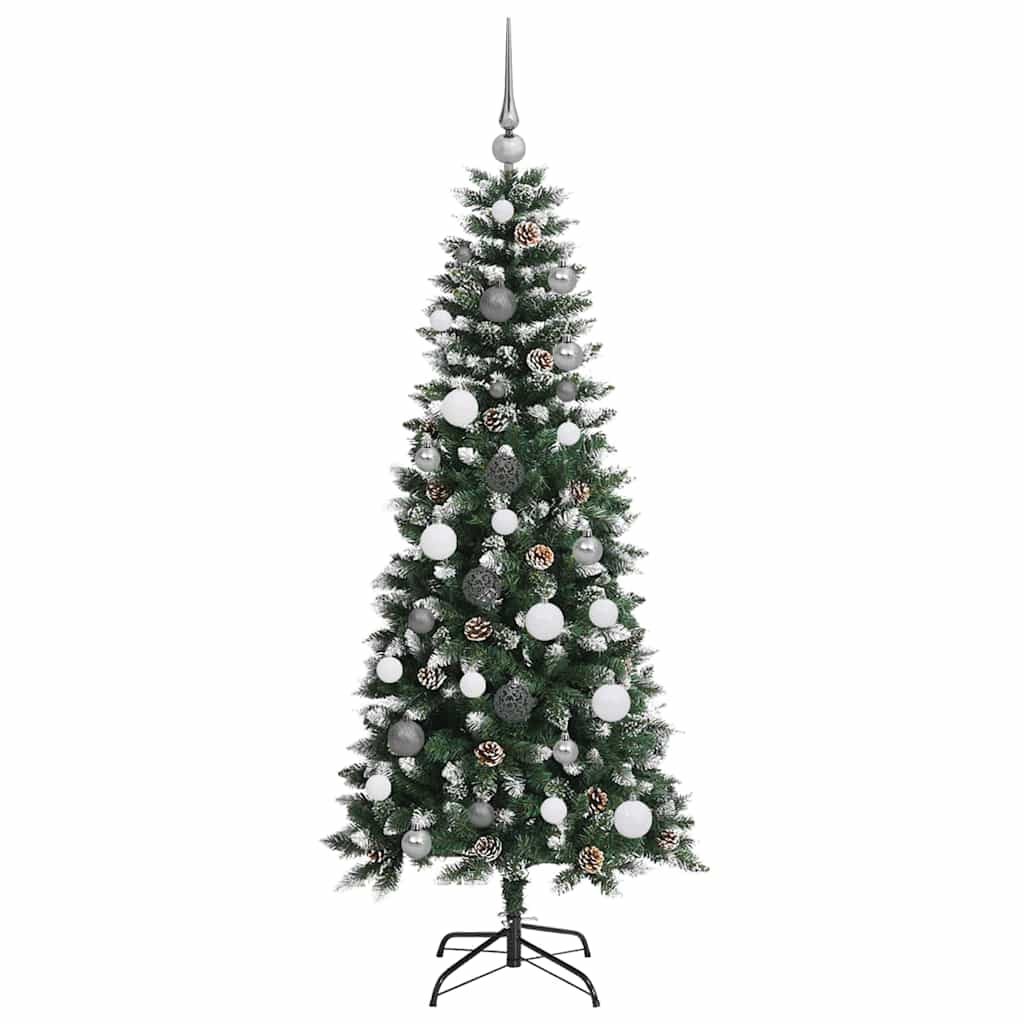 Mākslīgā Ziemassvētku eglīte zaļa 150 cm PVC, plastmasa un tērauds