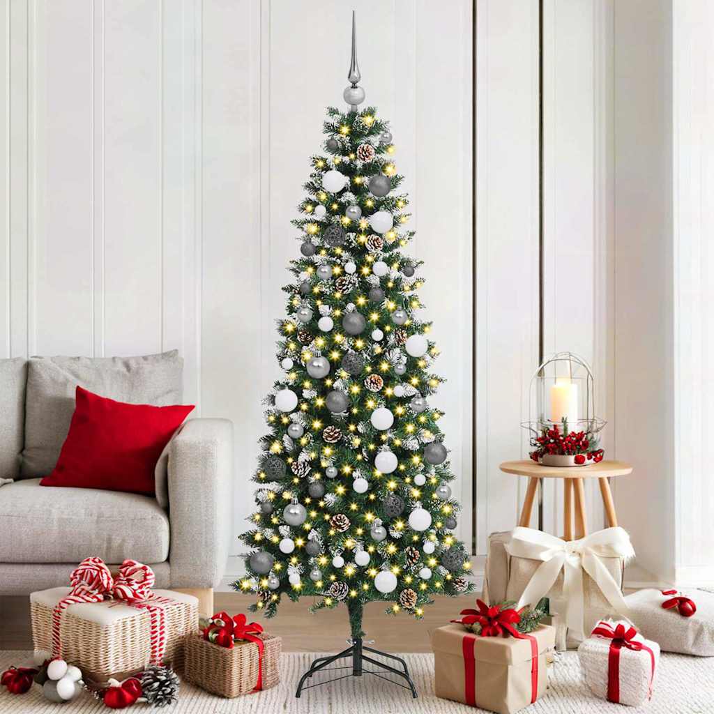 Artificial Christmas Tree Green 180 cm PVC, plastic and steel