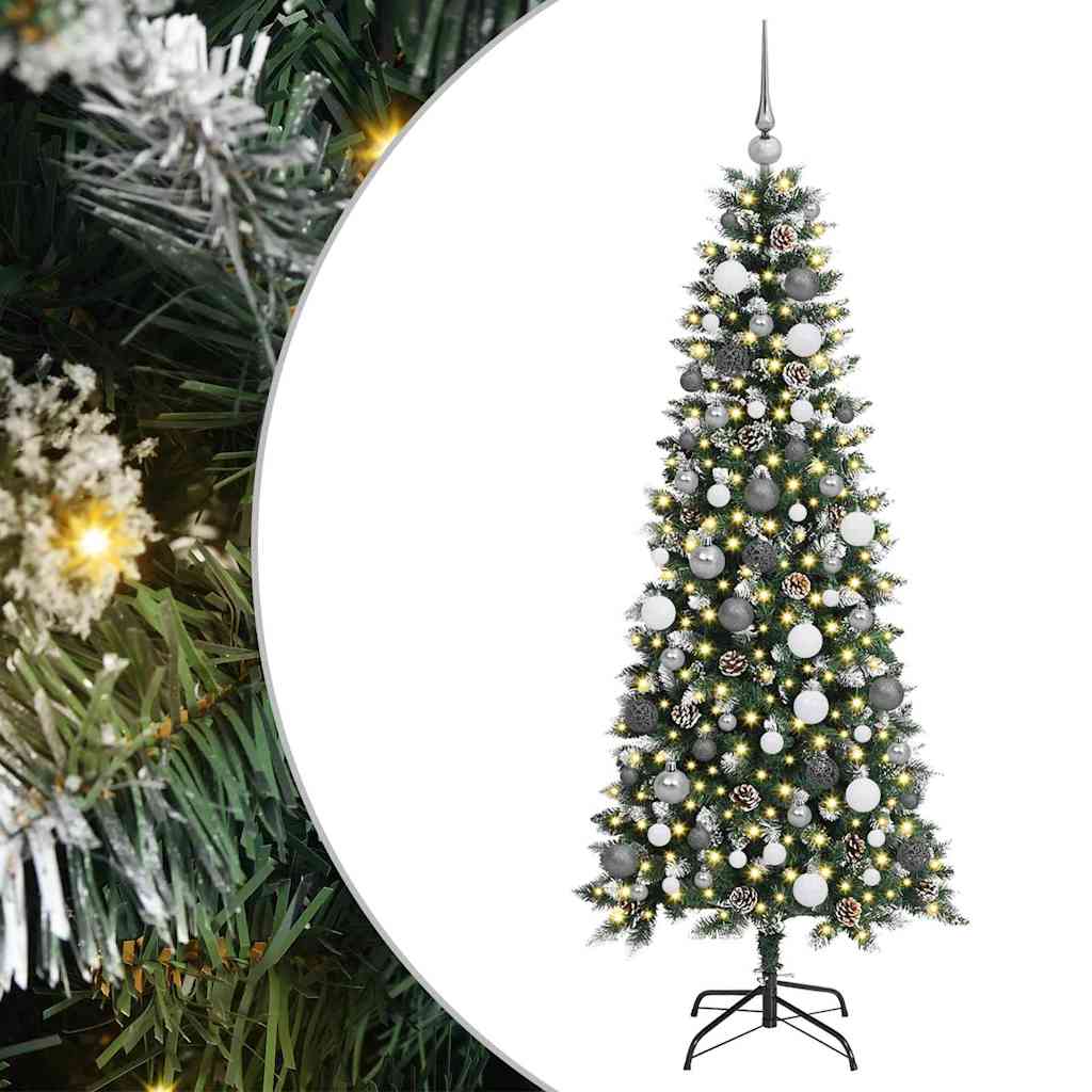 Artificial Christmas Tree Green 180 cm PVC, plastic and steel