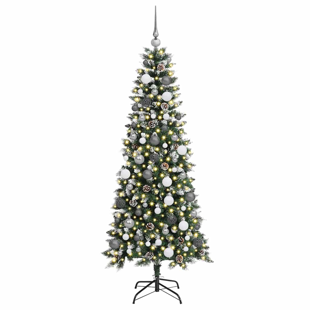 Artificial Christmas Tree Green 180 cm PVC, plastic and steel