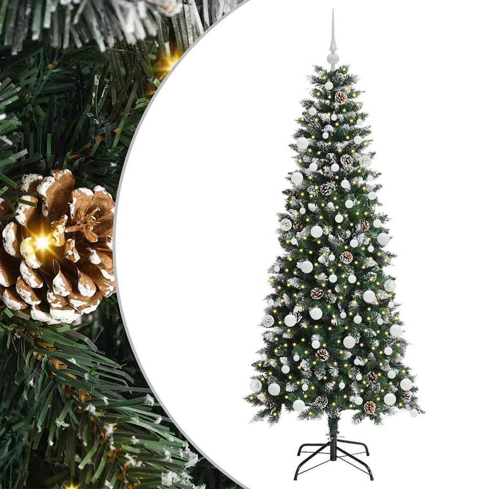 Artificial Christmas Tree Green 180 cm PVC, Plastic and Steel
