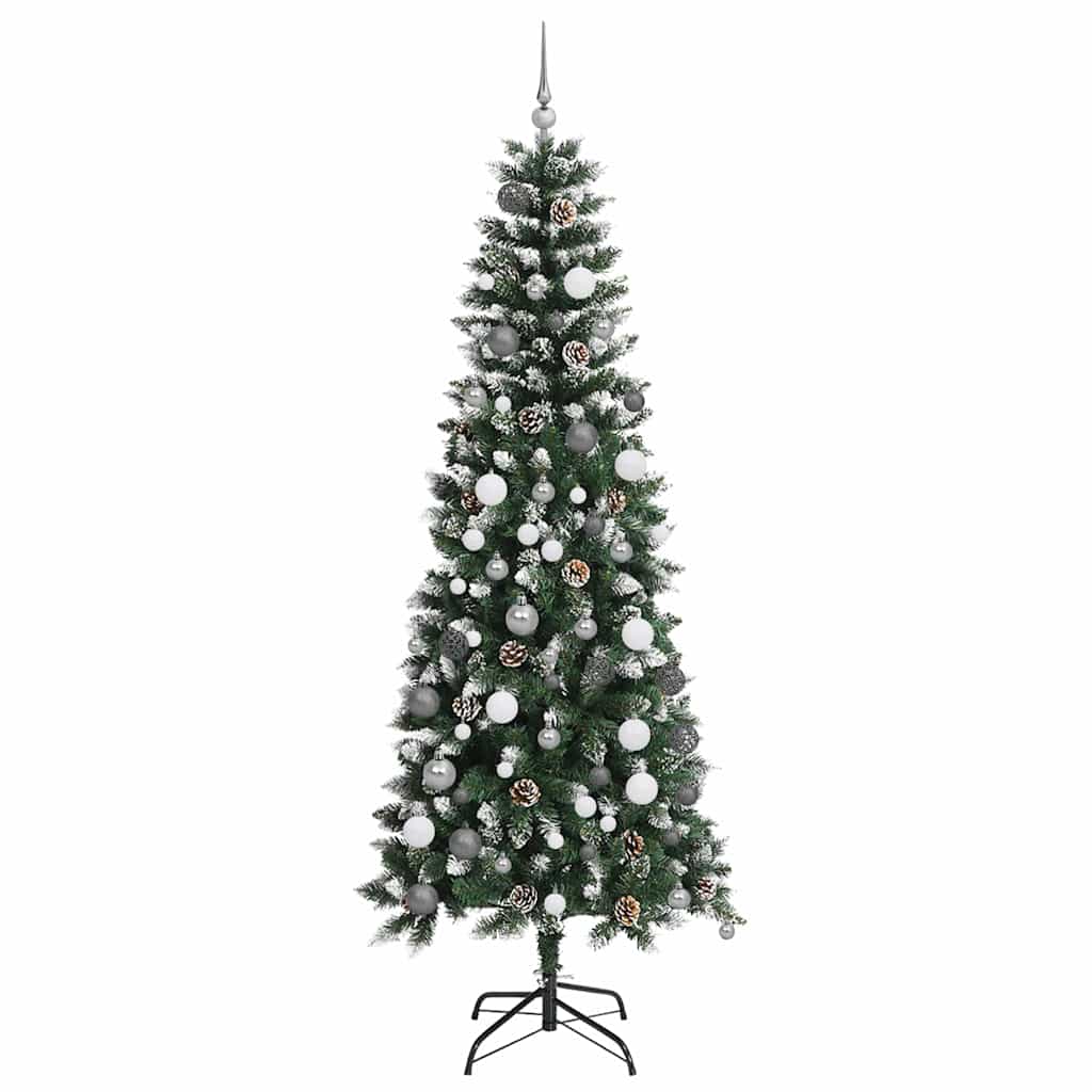 Artificial Christmas Tree Green 210 cm PVC, plastic and steel