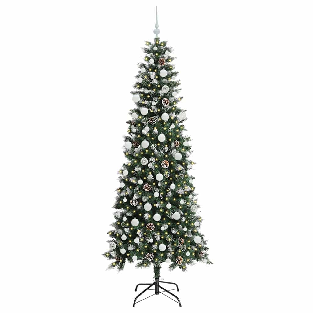 Mākslīgā Ziemassvētku eglīte zaļa 210 cm PVC, plastmasa un tērauds