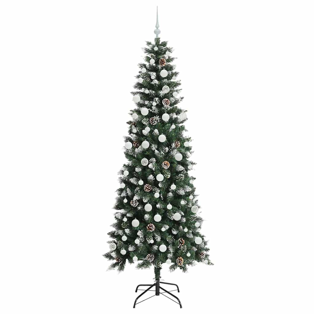 Mākslīgā Ziemassvētku eglīte zaļa 210 cm PVC, plastmasa un tērauds