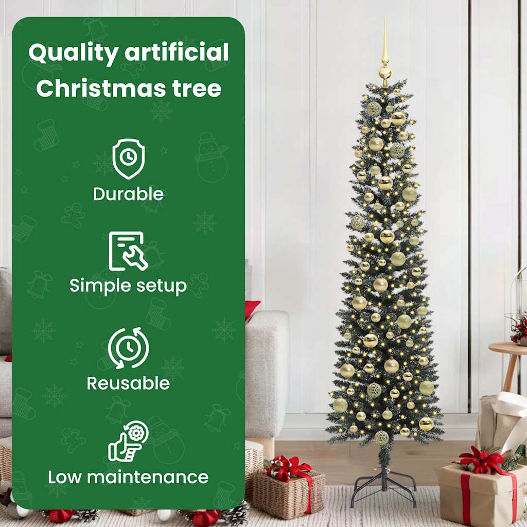 Mākslīgā Ziemassvētku eglīte zaļa 180 cm PVC, plastmasa un tērauds