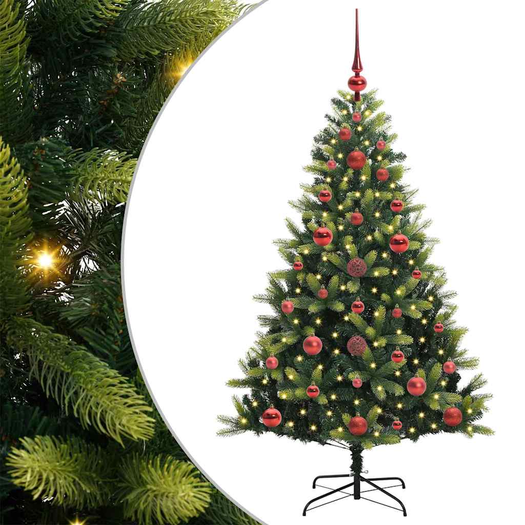 Dirbtinė sulankstoma Kalėdų eglutė su 150 LED lemputių 120 cm