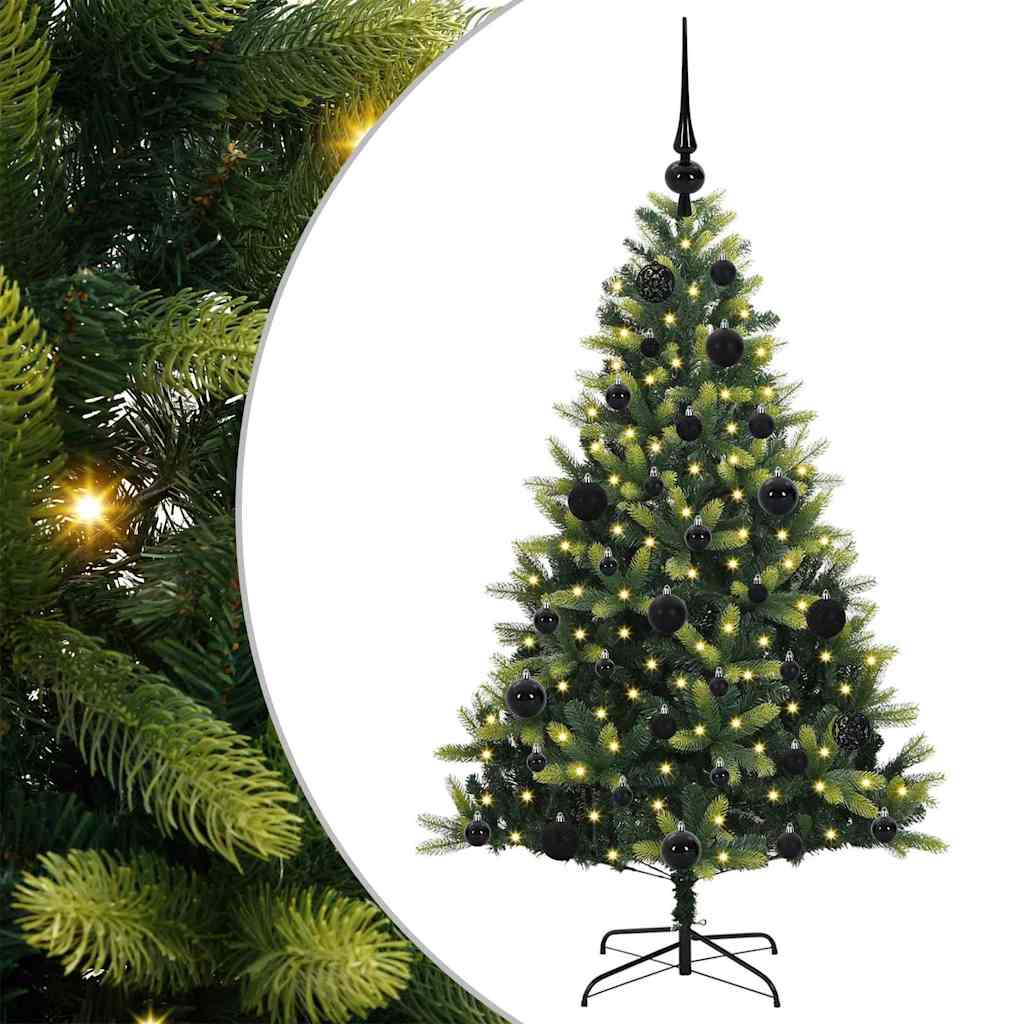 Dirbtinė sulankstoma Kalėdų eglutė su 150 LED lemputių 120 cm
