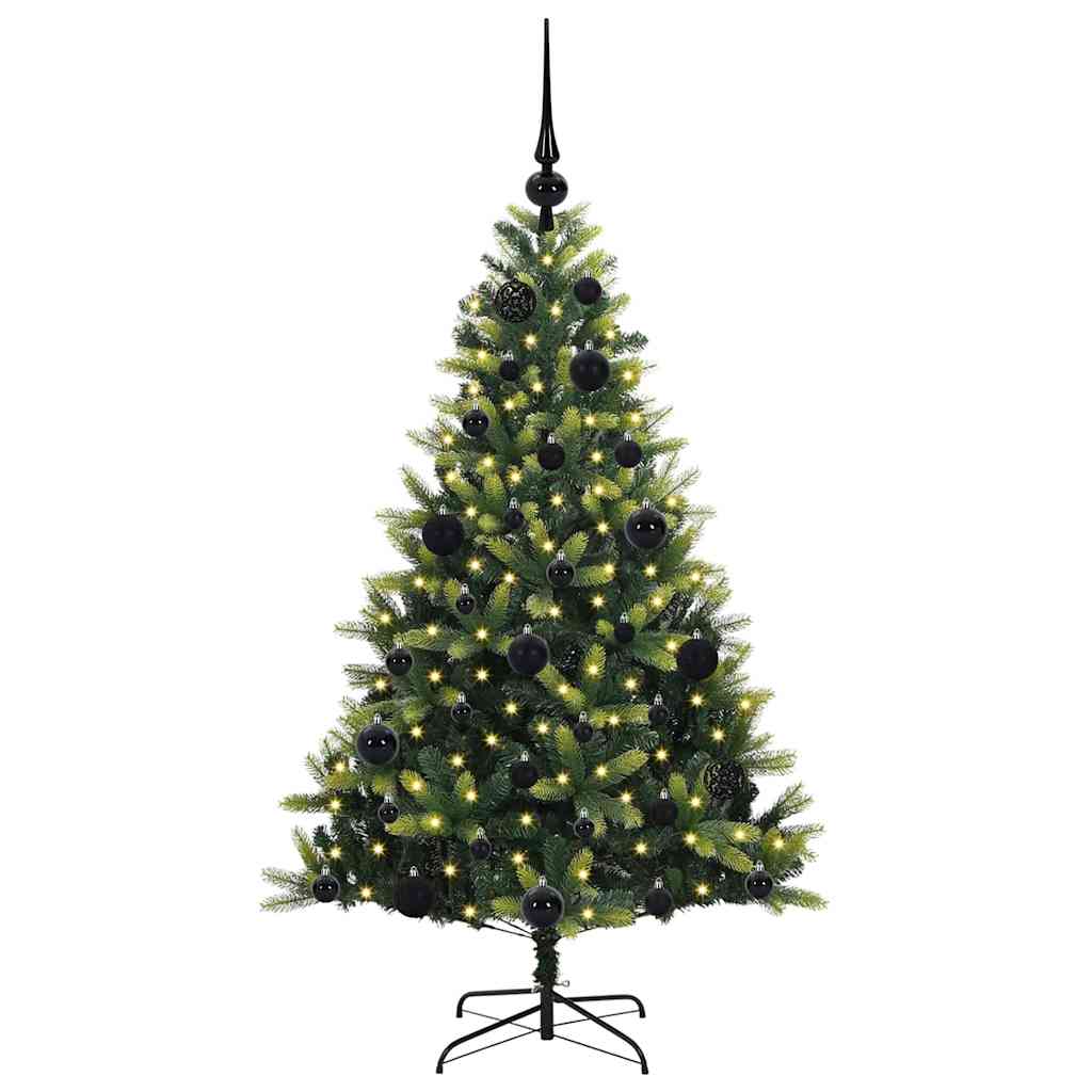 Dirbtinė sulankstoma Kalėdų eglutė su 150 LED lemputių 120 cm