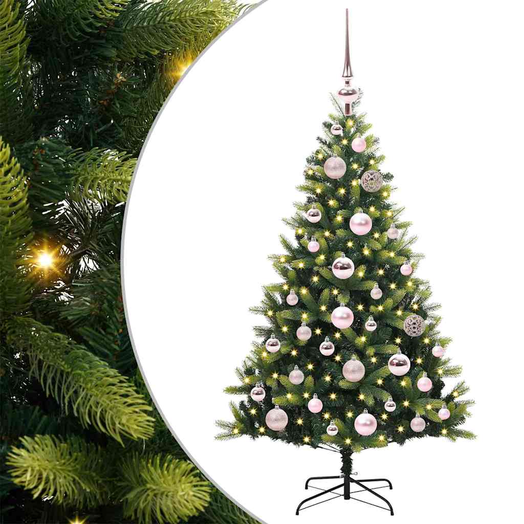 Dirbtinė sulankstoma Kalėdų eglutė su 150 LED lemputių 120 cm