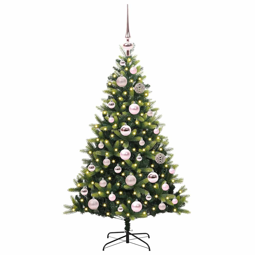 Dirbtinė sulankstoma Kalėdų eglutė su 150 LED lemputių 120 cm