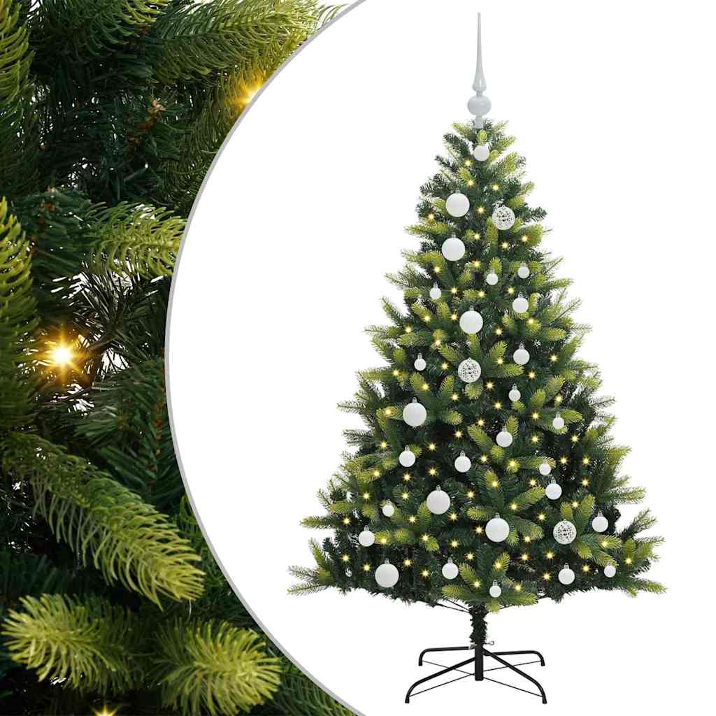 Dirbtinė sulankstoma Kalėdų eglutė su 150 LED lemputių 120 cm